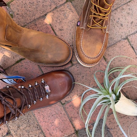 Thorogood Lace Up Moc Toe Safety Toe Work Boots - Picture 3 of 8